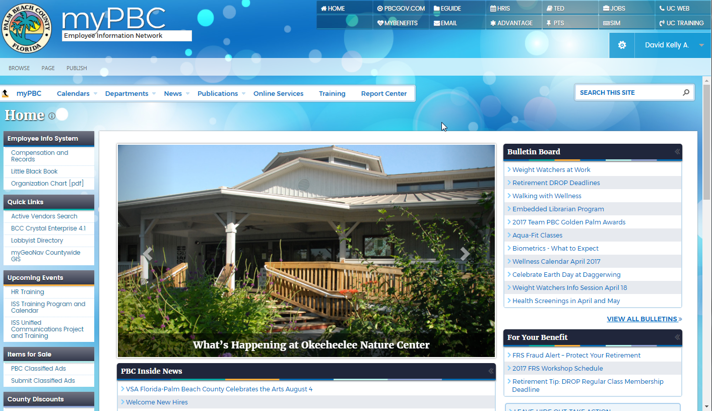 myPBC Intranet Home