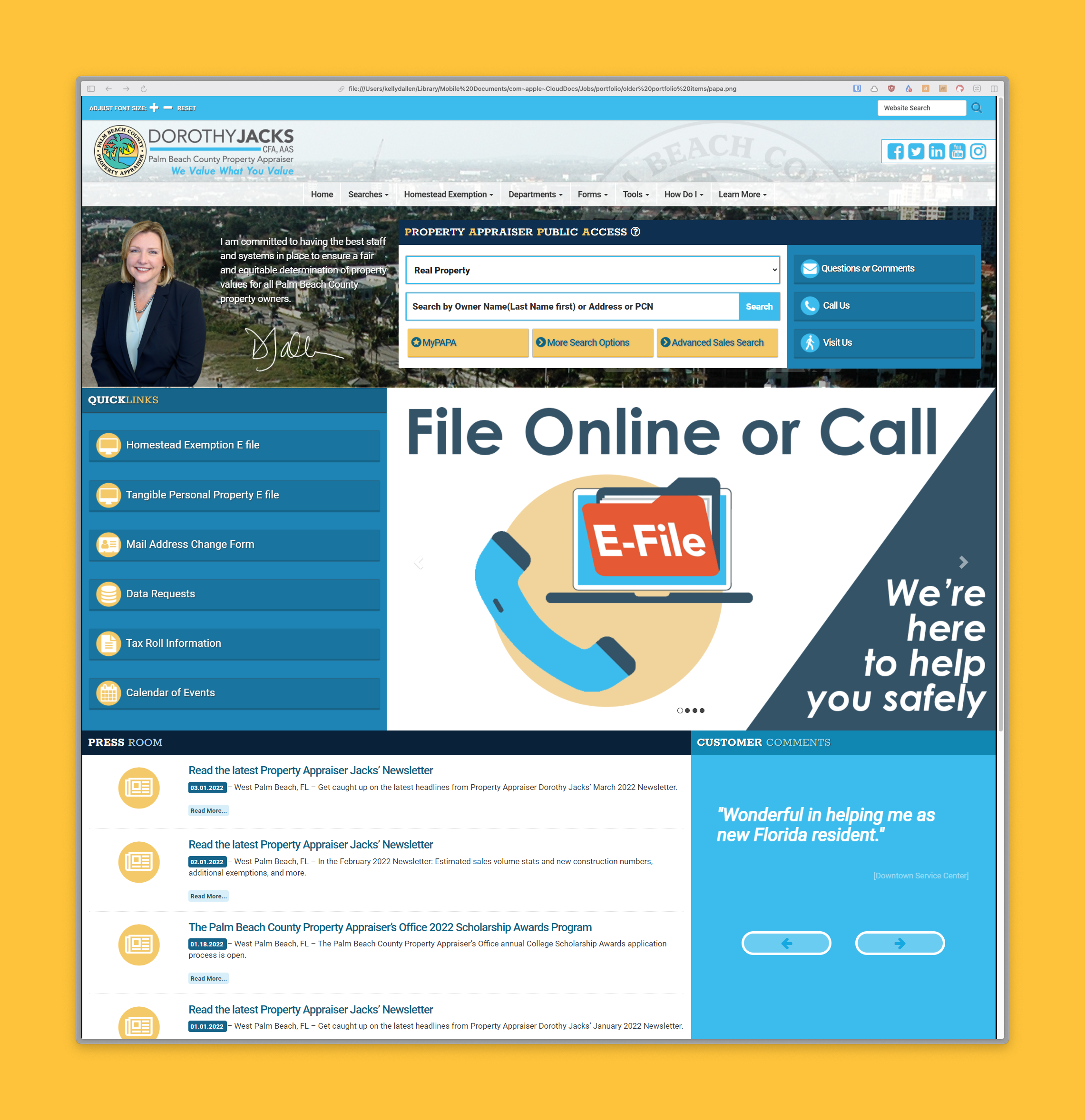 Palm Beach County Property Appraiser Homepage